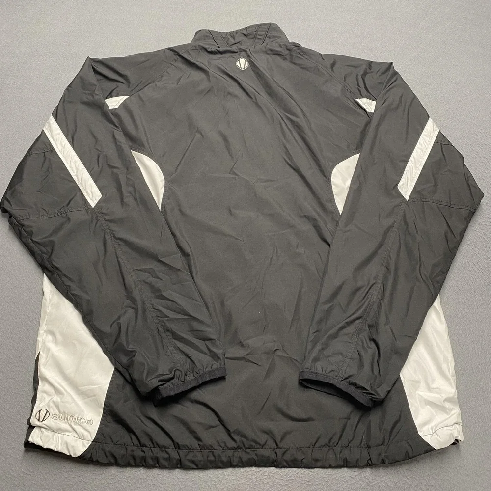 Sunice Jacket Mens‎ XL Black Gray Weather Golf Windbreaker Full Zip Lightweight